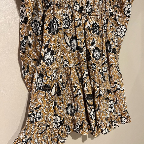 Ulla Johnson Nailah Printed Puff Sleeve Belted Pocket Mini Dress Size 2 - Picture 8 of 15